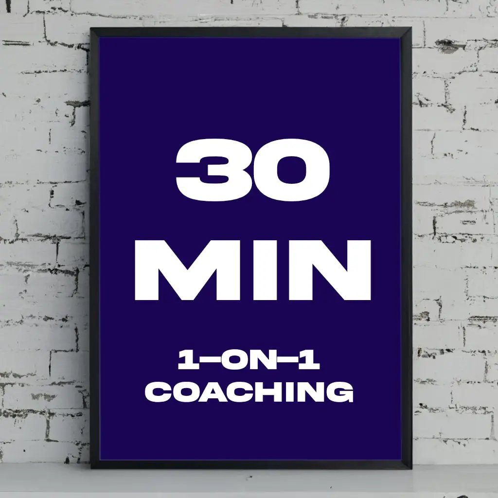 1 on 1 Coaching ( 30 mins ) - GSMixedMedia1 - ON - 1 COACHING